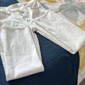 MOTHER Women's Straight Leg Jeans in White